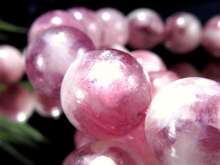 ☆お買い得価格☆艶めくミルキーピンクパープル☆ピンクマイカと水晶が