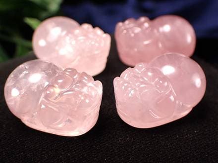 ☆激安特価！☆やさしく愛らしい淡桜ピンク☆丁寧な手彫り彫刻☆福を