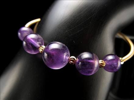 最高級　ラベンダーアメジストブレスレット　とても美しい　1 日和 三点ラベンダーアメジストブレスレット(LV AMETHYST): 『岩