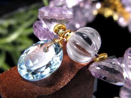 ☆宝石質ルース使用☆透明感抜群☆淡く上品なラベンダーカラー☆ブルー