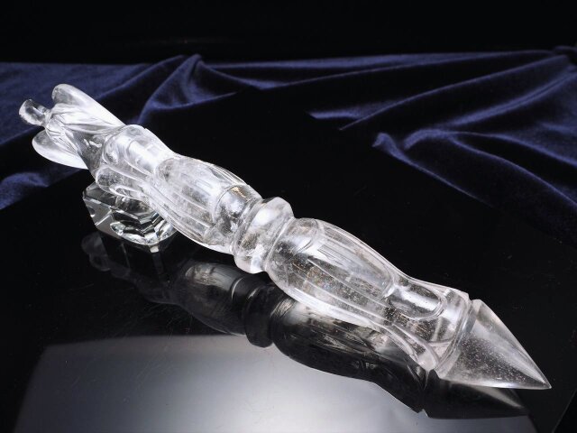 Himalayan水晶マジックワンドヒーリング宝石銀製シルバー