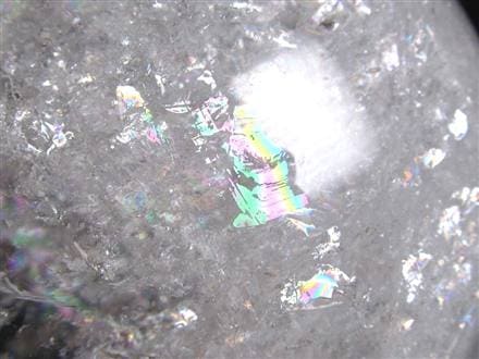 ☆大迫力の巨大丸玉☆虹がきらめく透明水晶☆幸運を呼ぶアイリス