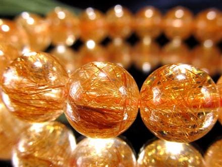 太陽の針】☆鮮烈な輝き！はじけるオレンジ針☆澄み渡る水晶☆金運と