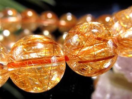 太陽の針】☆鮮烈な輝き！はじけるオレンジ針☆澄み渡る水晶☆金運と