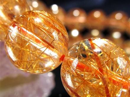 太陽の針】☆鮮烈な輝き！はじけるオレンジ針☆澄み渡る水晶☆金