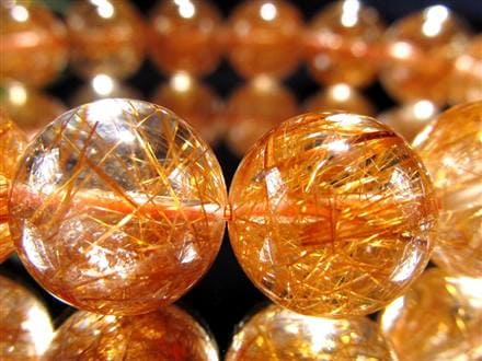 太陽の針】☆鮮烈な輝き！はじけるオレンジ針☆澄み渡る水晶☆金