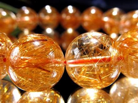 太陽の針】☆鮮烈な輝き！はじけるオレンジ針☆澄み渡る水晶☆金