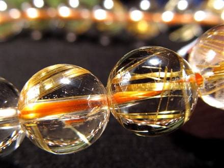 極透明度 極上10Aタイチンルチルクォーツ18.3mm金針最強 丸玉 極透明度