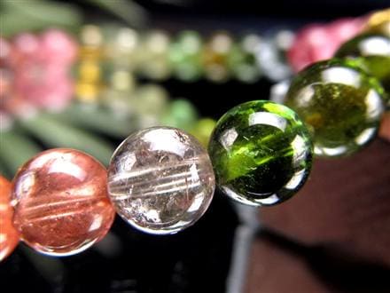 ロイヤルクラス◆透明MIX トルマリン　ブレスレット ☆ロイヤルグレード☆クリアで華やかなMIXカラー☆透明感あり☆10月の