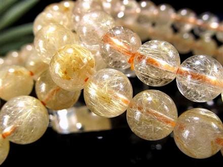 さくら様　針美しさと透明度抜群　高品質　オレンジルチルブレスレット　2-9 楽天市場】○濃厚 4A【レッドルチルクォーツ ブレスレット】10mm