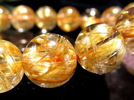 極上10Aタイチンルチル12mmブレスレット　透明度、金針最強 ◇王道タイチン針！◇極上透明度と圧倒的な存在感！◇金運・勝負