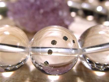 ◇超希少石入荷◇パイライト入り透明度抜群の水晶◇チャンスを招く石
