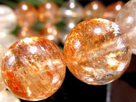 16点セット　アルーシャサンストーン　ペンダントトップ　穴あり ◇大珠◇限定1本のみ！◇透明感抜群◇希少なアルーシャ産◇艶やか