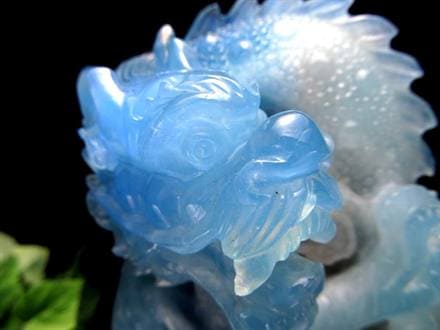 ◇豪華絢爛な龍神彫刻◇爽快感あふれるアクアブルー◇大吉開運・商売