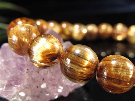 ◇これぞ黄金ルチル！ギラギラと光る帯◇ルチル際立つ極上透明感