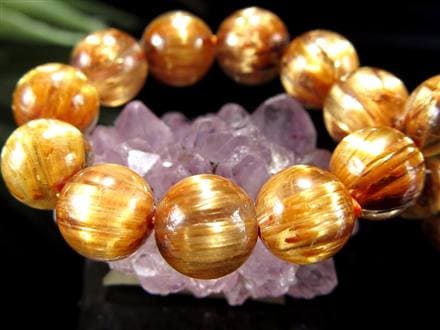 ゴールドルチル ◇これぞ黄金ルチル！ギラギラと光る帯◇ルチル際立つ極上透明感