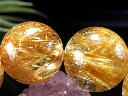 タイチンルチルクォーツ　ブレスレット　金針凄いです 金運 仕事運 ルチルクォーツ 金紅石入り水晶 ゴールドルチル