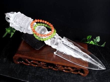 ◇繊細迫力彫刻！超特大サイズ！◇希少な天然ヒマラヤ水晶使用◇魔障を