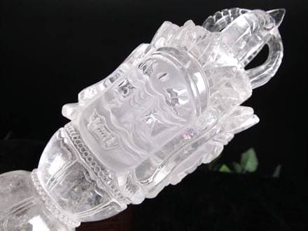 ◇繊細迫力彫刻！超特大サイズ！◇希少な天然ヒマラヤ水晶使用◇魔障を