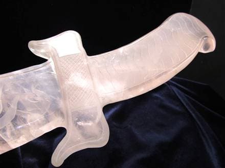 ◇限定1点のみ！◇大迫力！炎彫り×青龍刀◇良質ローズクォーツ◇極みの