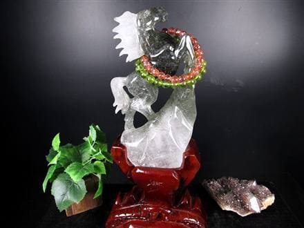 ‪☆水晶〖馬〗置物☆天然石‪☆新品、未使用☆送料無料 水晶 馬 置物 素敵な逸品 水晶馬置物素敵な逸品