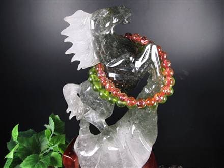 ◇繁栄を呼び込むシンボル！馬モチーフ◇天然水晶原石使用◇生命力