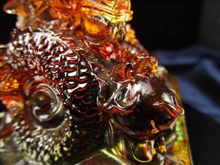 ☆限定1点のみ！☆皇帝の証☆伝国璽☆レインボーカラーの龍置物☆大吉