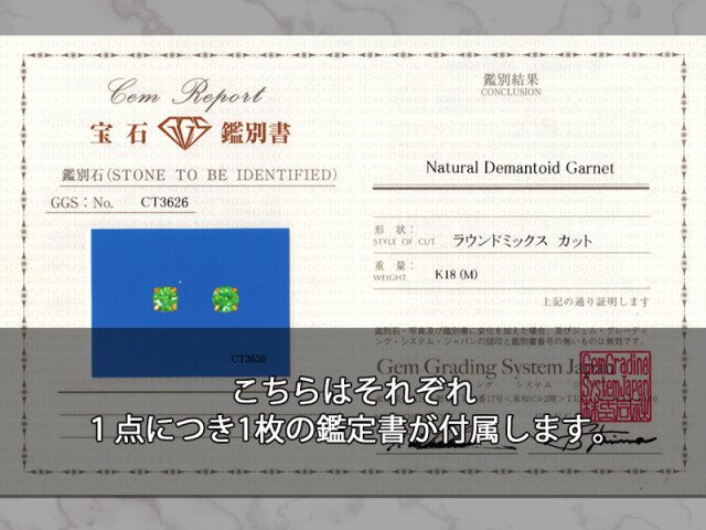 ☆幻の宝石☆【鑑別書付属】☆ガーネットの王様！デマントイド 