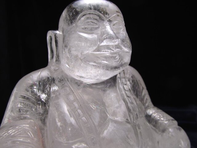 時代高品質高透明度 天然本水晶 細工手彫り彫刻『イエス様』置物 時代高品質高透明度 天然本水晶 細工手彫り彫刻『イエス様』置物