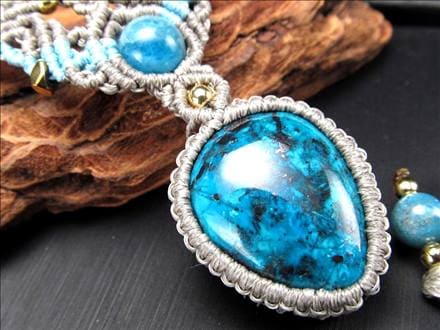 ◇人気！手編みアクセサリー◇サイズ調整可能◇良質！天然石使用