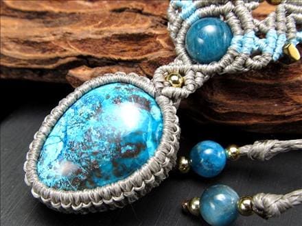 ◇人気！手編みアクセサリー◇サイズ調整可能◇良質！天然石使用