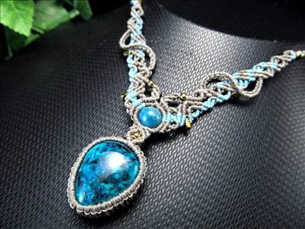 ◇人気！手編みアクセサリー◇サイズ調整可能◇良質！天然石使用