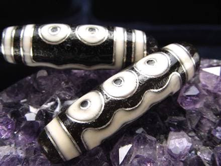 ◇黒×白×銀の美しき調和◇希少！馬蹄痕入り◇銀との組み合わせでパワー