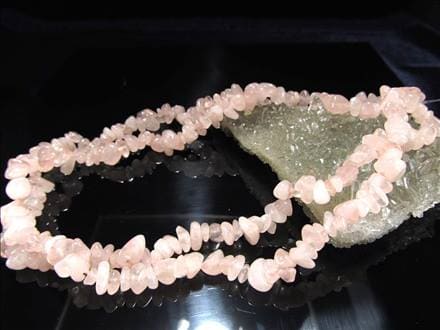 ◇一連◇激安奉仕！◇ネックレスにも！◇透明ローズクォーツ【紅水晶  