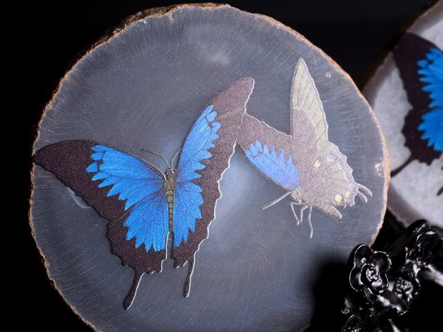 ☆デザイン瑪瑙(メノウ)プレート☆使い方様々☆アゲートコースター