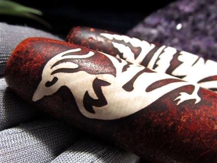 ◇数量限定！巨大天珠置物◇お得な！お値打ち価格◇染色アンティーク風