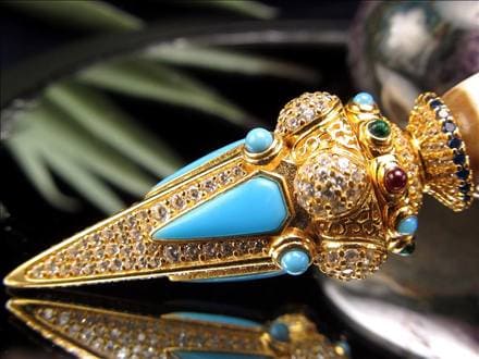 ◇天珠×密教法具◇豪華な装飾！金剛杭デザイン◇チベット密教法具