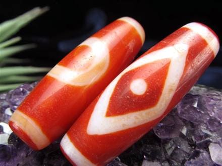 【稀少品】高級蒙天珠✨最高級品質✨御守り✨大珠 ◇限定入荷！紅天珠◇希少紅朱砂入り◇生命力を高める赤瑪瑙
