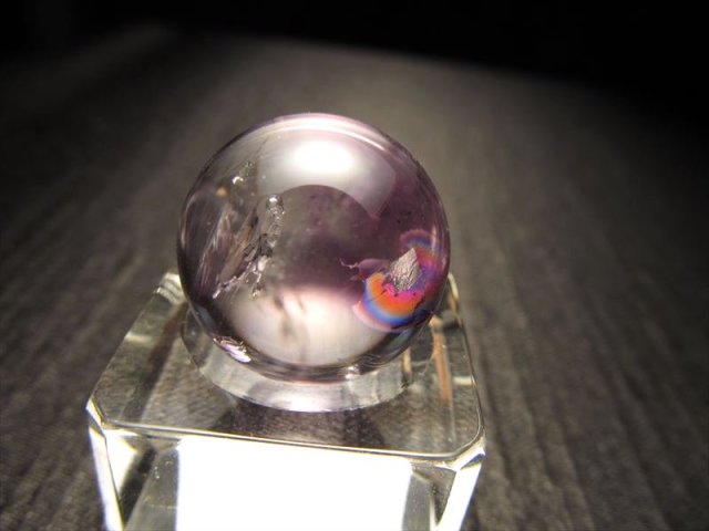 ☆激レア！水＆虹入り☆美麗！バイカラー☆古代の水を封入した水晶