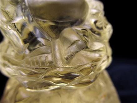 シトリン布袋　彫刻 ◇極上品！職人による繊細彫刻◇豊かな表情が鮮明に彫刻された