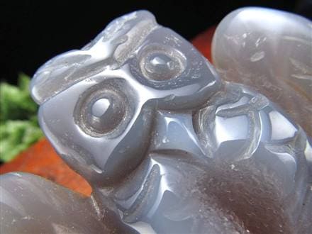 フクロウ 2羽 アメジスト原石台座置物 ブラジル産 NO25-2367 フクロウ