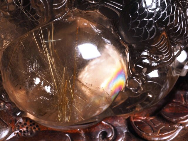 ◇至高の龍神彫刻！◇大吉開運！大きな虹＆金針の入った玉持ち龍神