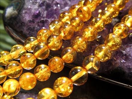☆一連☆古来より愛された宝石☆スパークリングハニーレモンアンバー