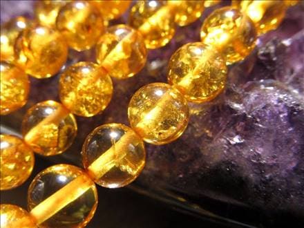 ☆一連☆古来より愛された宝石☆スパークリングハニーレモンアンバー