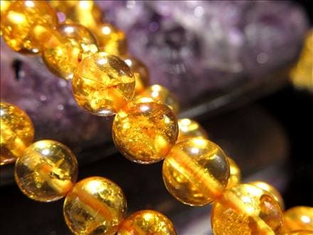 ☆一連☆古来より愛された宝石☆スパークリングハニーレモンアンバー