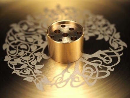 ツリーオブライフデザイン ステンレス製インセンスプレート 真鍮製香