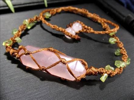 値下げ可能 宝石好き注目】オノヤスヒデ タンザナイト マクラメ編み