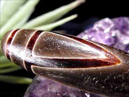 希少！黒鳶赤紋四眼天珠馬蹄痕付 ◇流通量が少ない激レア品！◇最高級！馬蹄痕天珠◇黒鳶赤紋（くろとび