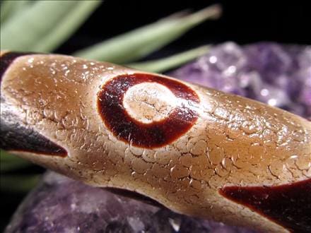 ◇流通量が少ない激レア品！◇最高級！馬蹄痕天珠◇黒鳶赤紋（くろとび