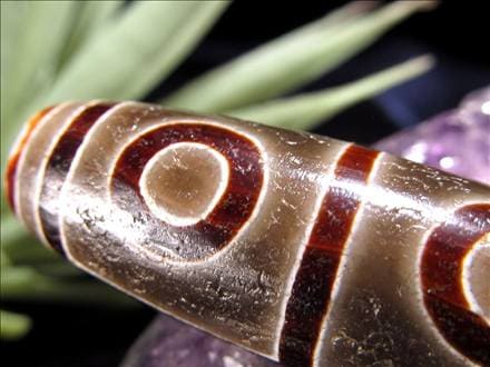 希少！黒鳶赤紋四眼天珠馬蹄痕付 ◇流通量が少ない激レア品！◇最高級！馬蹄痕天珠◇黒鳶赤紋（くろとび